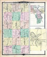 Waushara County Map, Waushara Co. Wautoma, Juneau Co. Necedah, Wisconsin State Atlas 1878